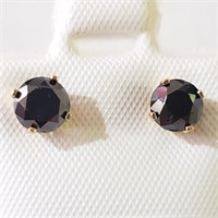 $800 10K  Black Diamond(1ct) Earrings