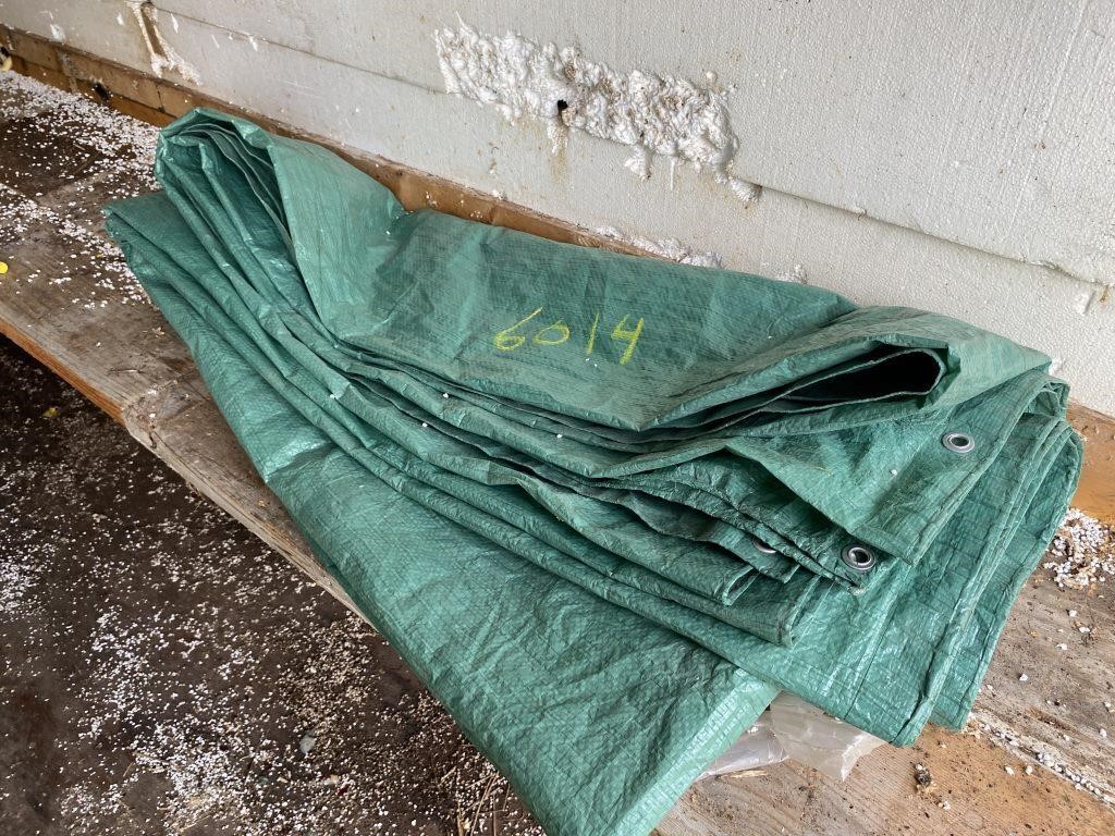 green tarp, good condition