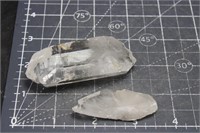 Quartz Crystals (one dbl Terminated, Dow Crystal),