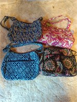 Collection of Vera Bradley hand bags