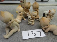 Lot of 7 ceramic Kids/Cupies-2" to 3" tall