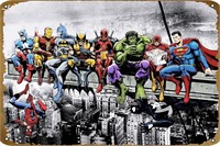 Superheroes Metal Tin Sign 8x12 in