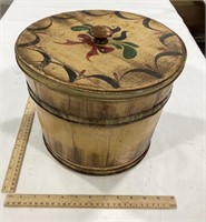 Wood Container w/ Lid 9.5in