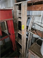 Three wooden ladders 6' 4'&2'