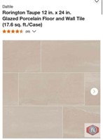 422 sq ft; Daltile Rorington Taupe 12 in. x 24