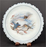 Fenton Hp Bluebird In Snowfall Plate 153/2500 By