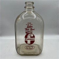 Vintage gallon Foremost milk glass jar