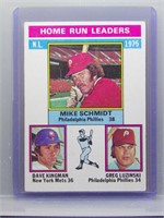 1976 Topps Mike Schmidt Home Run Leaders