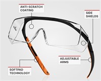 (New)NoCry Safety Glasses That Fit Over Your