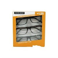 Foster Grant Classic Reading Glasses +1.25 3 Count