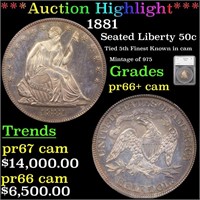 Proof ***Auction Highlight*** 1881 Seated Half Dol