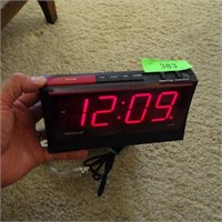 WESTCLOX DIGITAL ALARM CLOCK- TURNS ON