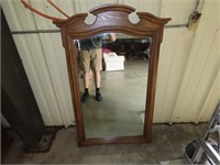 Oak Finish Mirror