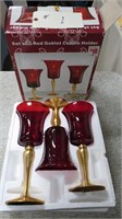 NEW GOBLET CANDLE HOLDERS GLASS