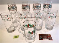 Holiday Drinking Glasses - asst