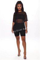 Fashion Nova 2 Piece Biker Short Set Large