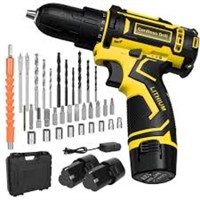Cordless Drill Driver 12V with 2 Batteries 2.0Ah