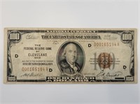1929 $100 Reserve Bank Note FR-1890D