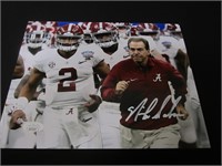 Nick Saban signed 8x10 photo JSA COA