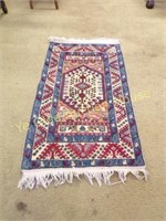 Hand Knotted Throw Rug