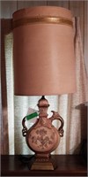 Table lamp with shade, works