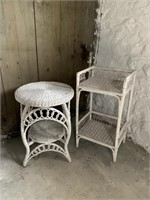 WICKER SIDE TABLES