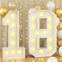 4ft Marquee Light Up Numbers 18 Large Numbers wit