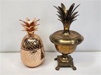 Copper and Brass Pineapple Candy Dishes