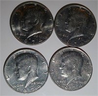 4-1974 Kennedy 1/2 Dollars AU