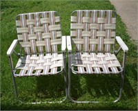 (G) Pair of Aluminum Lawn Chairs