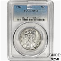 1944 Walking Liberty Half Dollar PCGS MS64