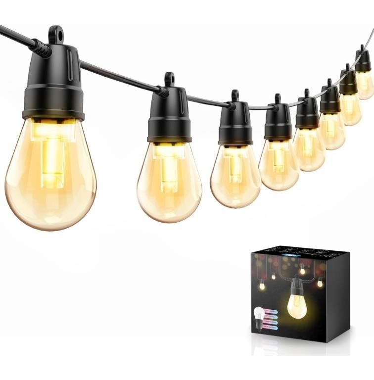 New, YSJ 49FT LED Outdoor String Lights with 20