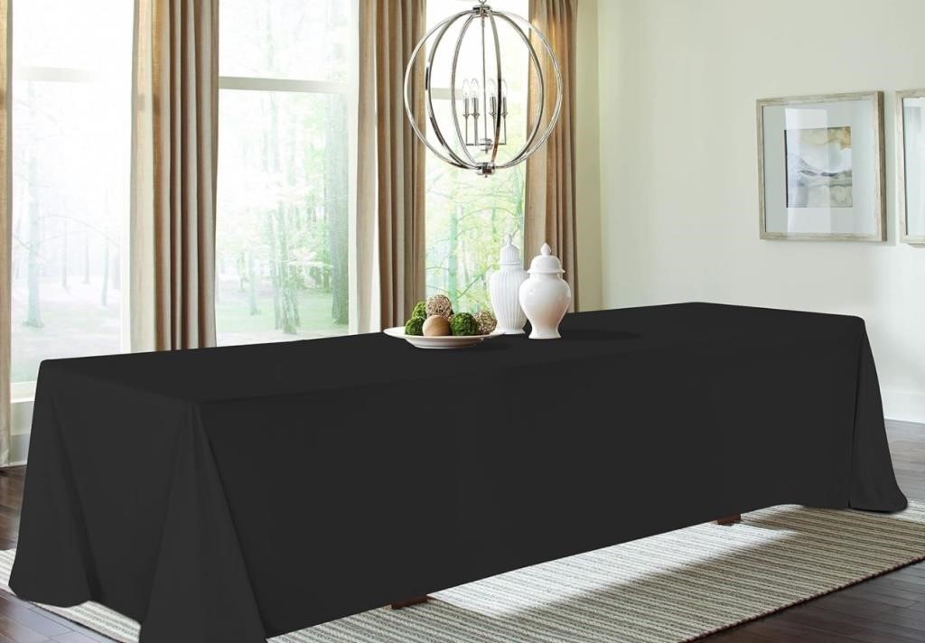 New, 2 packs of Polyester Tablecloths, Black 90 x