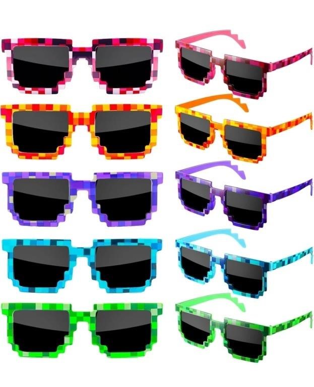 New 6 Pack Pixelated Party Sunglasses Thug Life