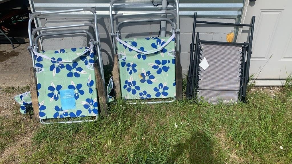 3 - Folding Lawn Chairs