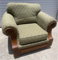 Palm printed club chair 44” wide 40” deep