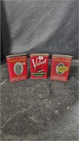 3 Vtg Tobacco Tins