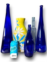 Beautiful Collection of Flower Vases BLUE GLASS