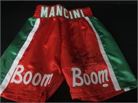 Ray Mancini signed boxing shorts JSA COA