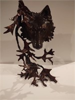 Bronze Wolf Sculpture "Northwoods" by Mark Hopkins