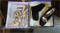 Pair of size 6.5 tan heels and pair of size 7