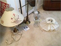 Lamps, scale, etc