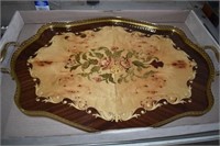 Vintage Sorrento Itallian Wooden Inlaid Tray w/