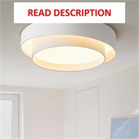 White Metal Round LED Ceiling Light D: 40CM