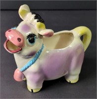 Vtg Purple Cow Ceramic Creamer or Planter