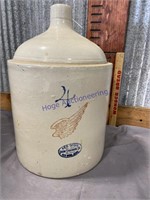 RED WING 4-GALLON CROCK JUG,USUAL AGE CRACKS/CHIPS