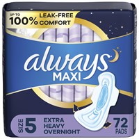Always Maxi Overnight Pads with Wings, Size 5, Ex