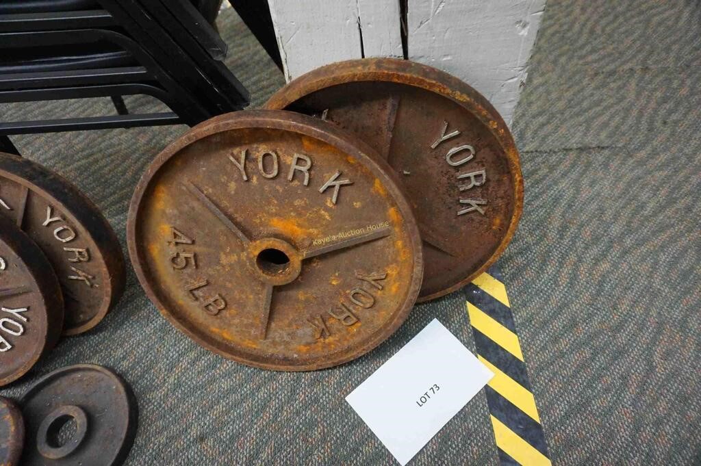 York cast iron Olympic weights