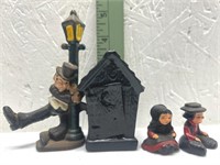 Cast iron items - Man on Lamp Post 4 1/4 in,