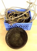 (3) Horse Water Dishes, Halters, Feedbags